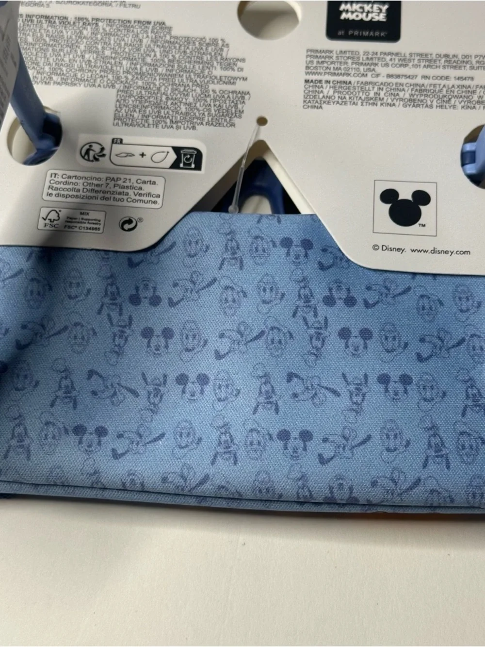 Primark Disney Baby Blue Mickey & Friends Sunglasses UV Protection W/ Case NEW